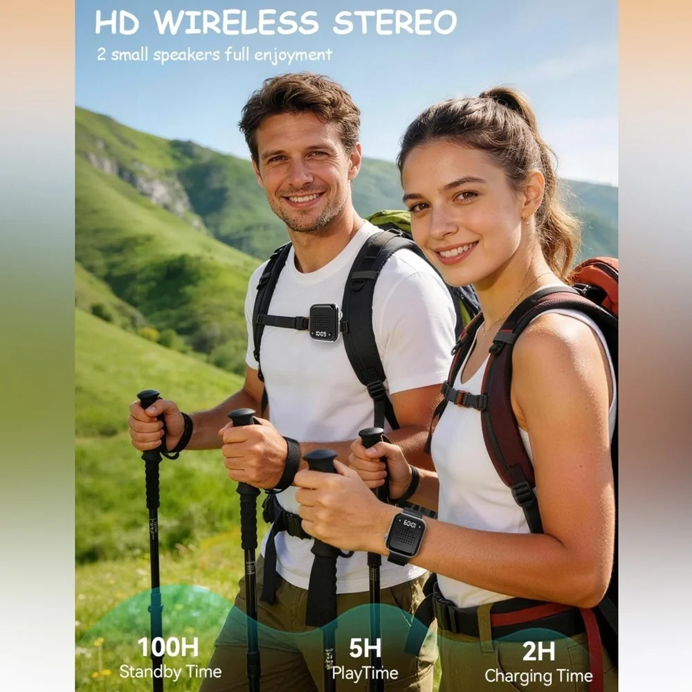💜 OHLPRO Wearable Wrist Bluetooth Speaker with Magnetic Clip On - NWT